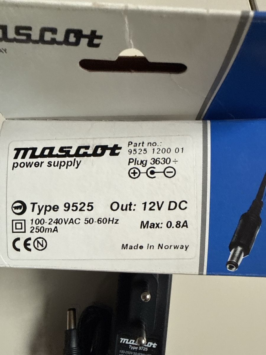Composants électroniques: Mascot Typ 9525 Netzteil 12V DC 0.8 A neu – Neuf avec emballage d'origine à Schaffhausen par Pfurrisprutz 3