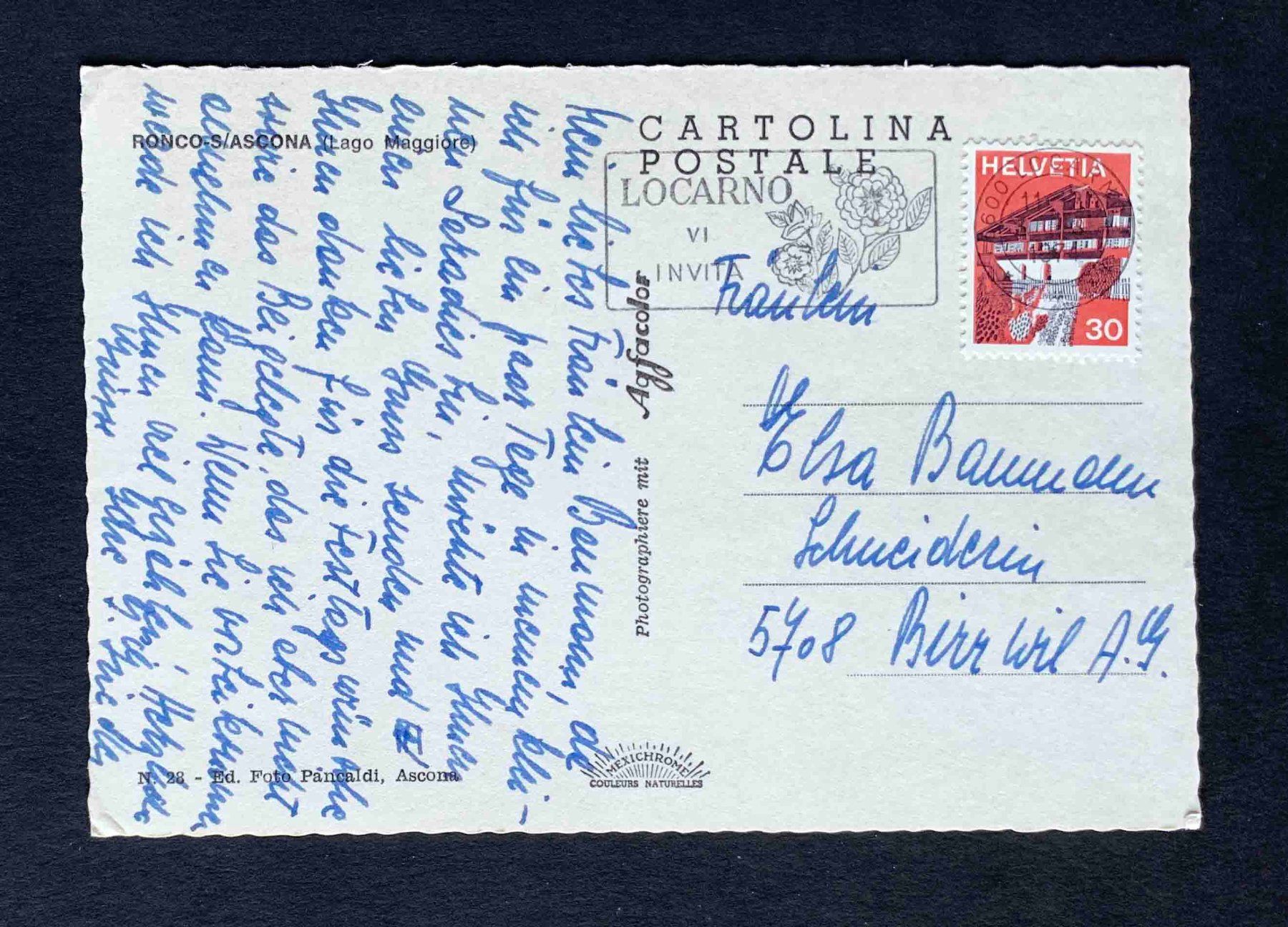 Cartoline postali: AK RONCO S ASCONA Lago Maggiore – Usato da Goldau venduto da artelier1 1