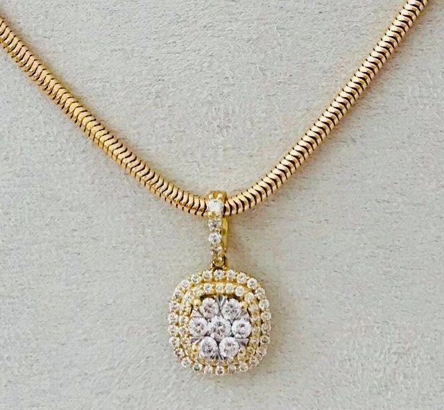 Ciondoli: NEU Anhänger mit Diamanten 1.00ct – Nuovo e nell'imballaggio originale da Münsingen venduto da Goldvreneli1897 1