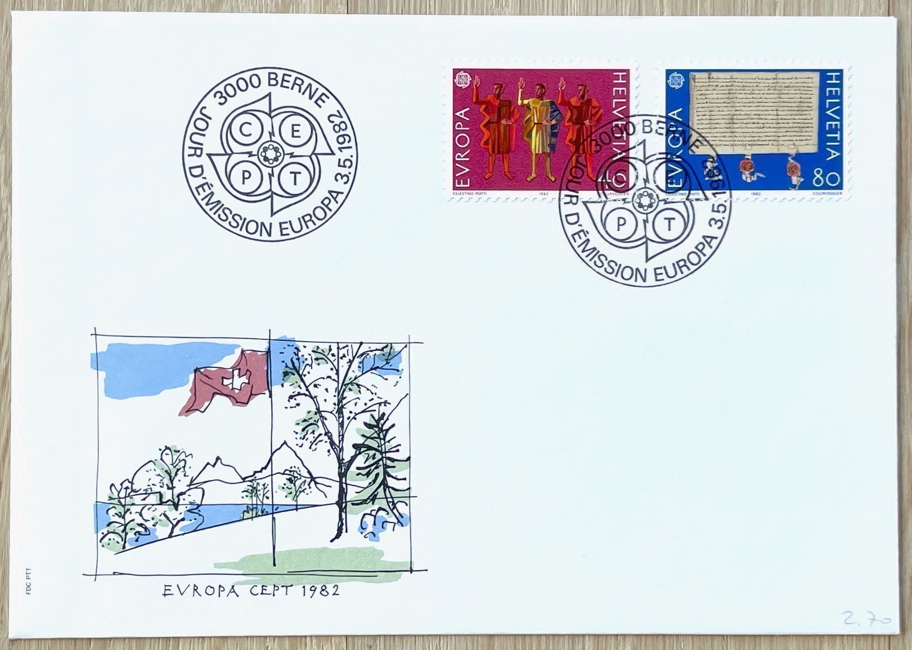 Tutti i francobolli: FDC Europamarken 1982 – Nuovo (secondo la descrizione) da Zürich venduto da Marfe1