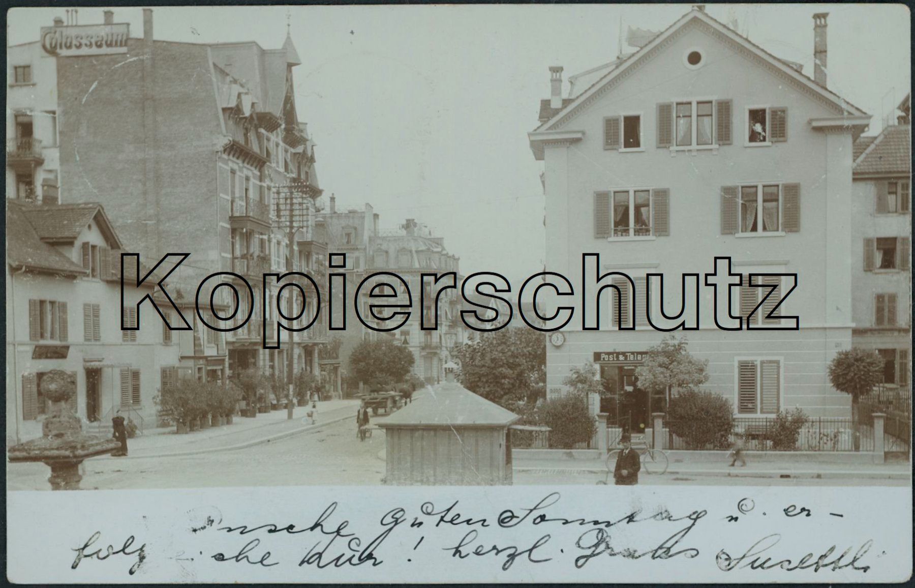 Cartoline postali: ZHS Wiedikon - Zürich - Post – Usato da Schindellegi venduto da leecollect
