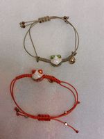 2 Maneki Neko cat lucky bracelets