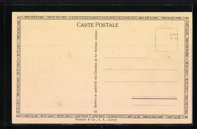 Cartoline postali: Amsteg /Col Windgälle, Ortsansicht mit  – Usato da Berlin venduto da bartko-reher 1