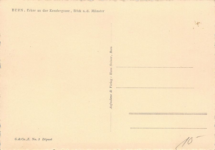 Cartoline postali: Bern, Erker Kesslergasse, Oldtimer BE 16349, um 1930-35 – Usato da Frauenfeld venduto da POML 1