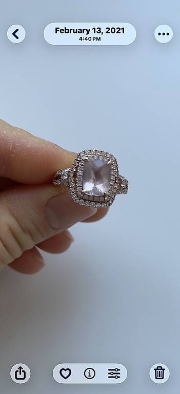 Bagues: Rose Gold Ring mit Diamanten und Morganit – D'occasion à Roggwil TG par est_r5x7