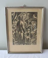 Frans Masereel 1889-1972 Holzschnitt Maheude mit Kinder
