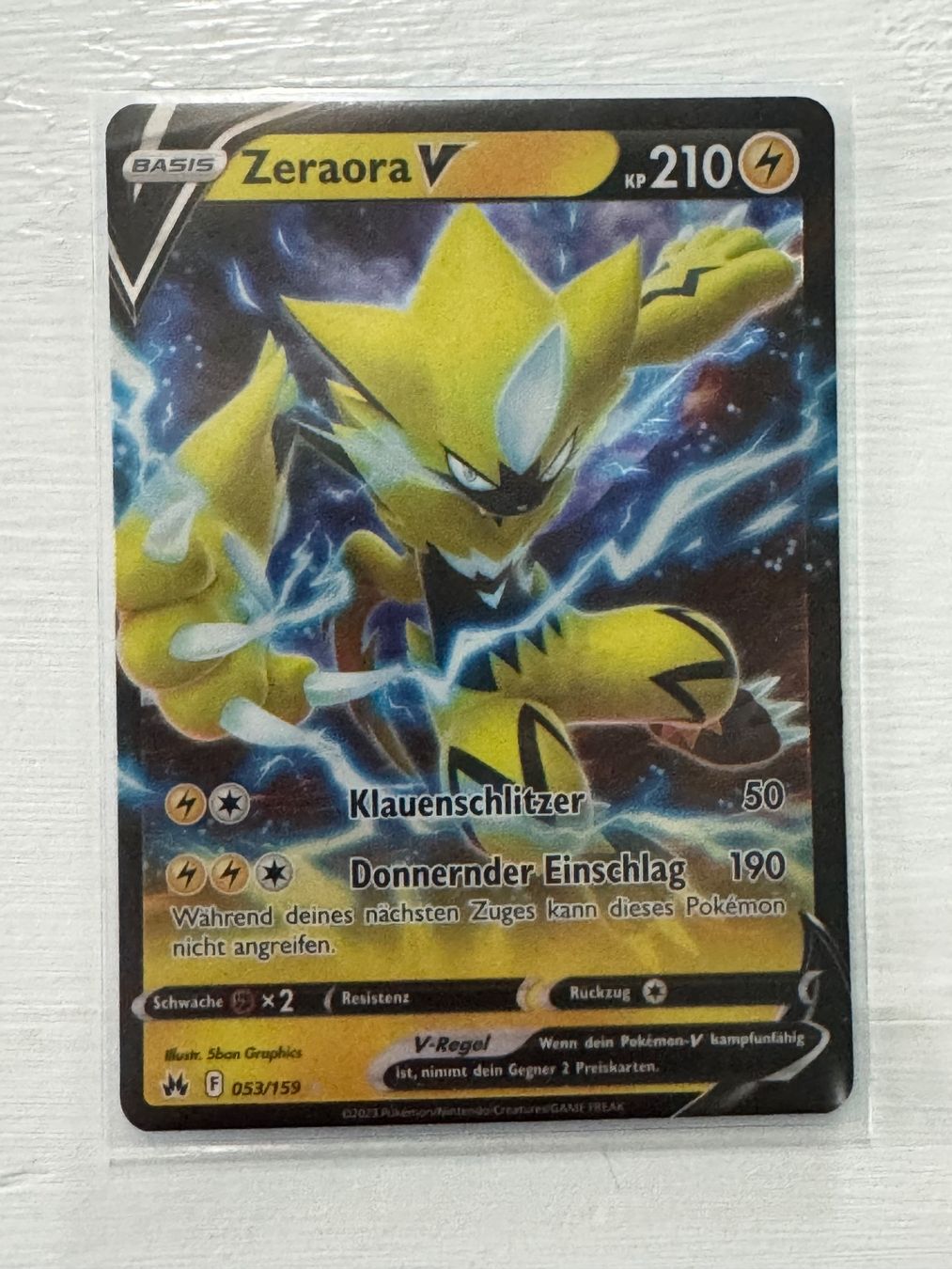Pokémon Carte collezionabili: Zeraora V - 053/159 DE – Usato da Schachen LU venduto da danb86