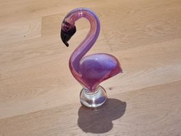 Vintage Murano Glas Pink Flamingo Figur 90er Jahre