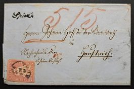 Strubel 24D auf Brief von Spiez - Stabstempel