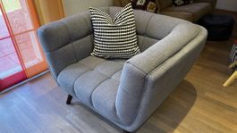 Sessel grau Stoff Marke ZAGO BERYL