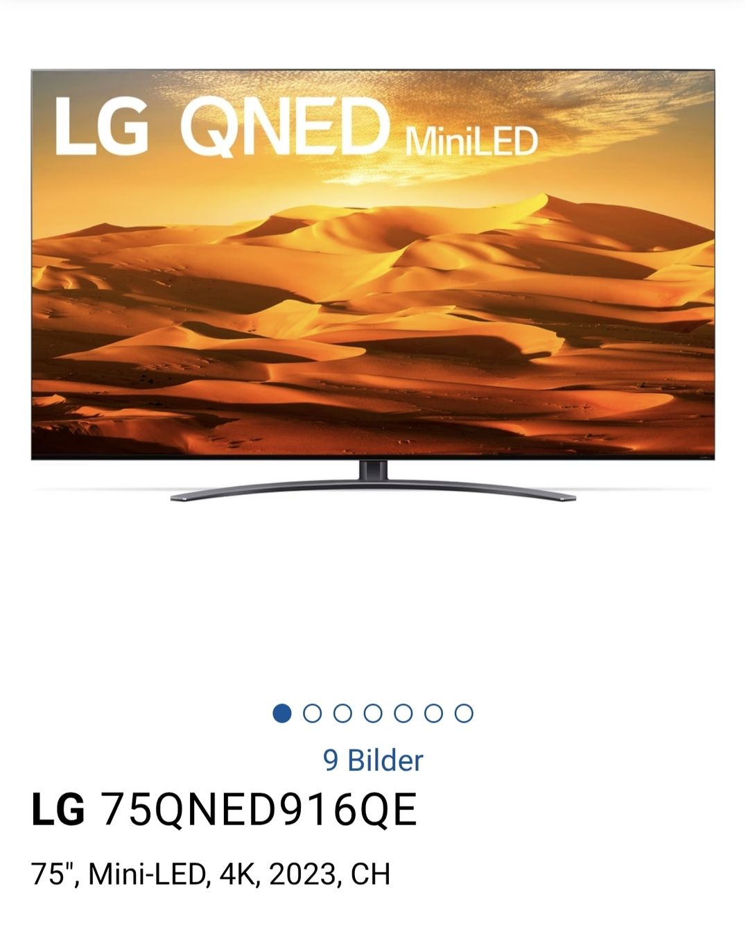 LG Televisori: LG 75QNED916QE 75", Mini-LED, 4K, 2024, CH Model – Nuovo (secondo la descrizione) da Holziken venduto da 0000Fan