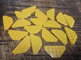 lego 2419 lot de 18 pièces Yellow Wedge, Plate 3 x 6