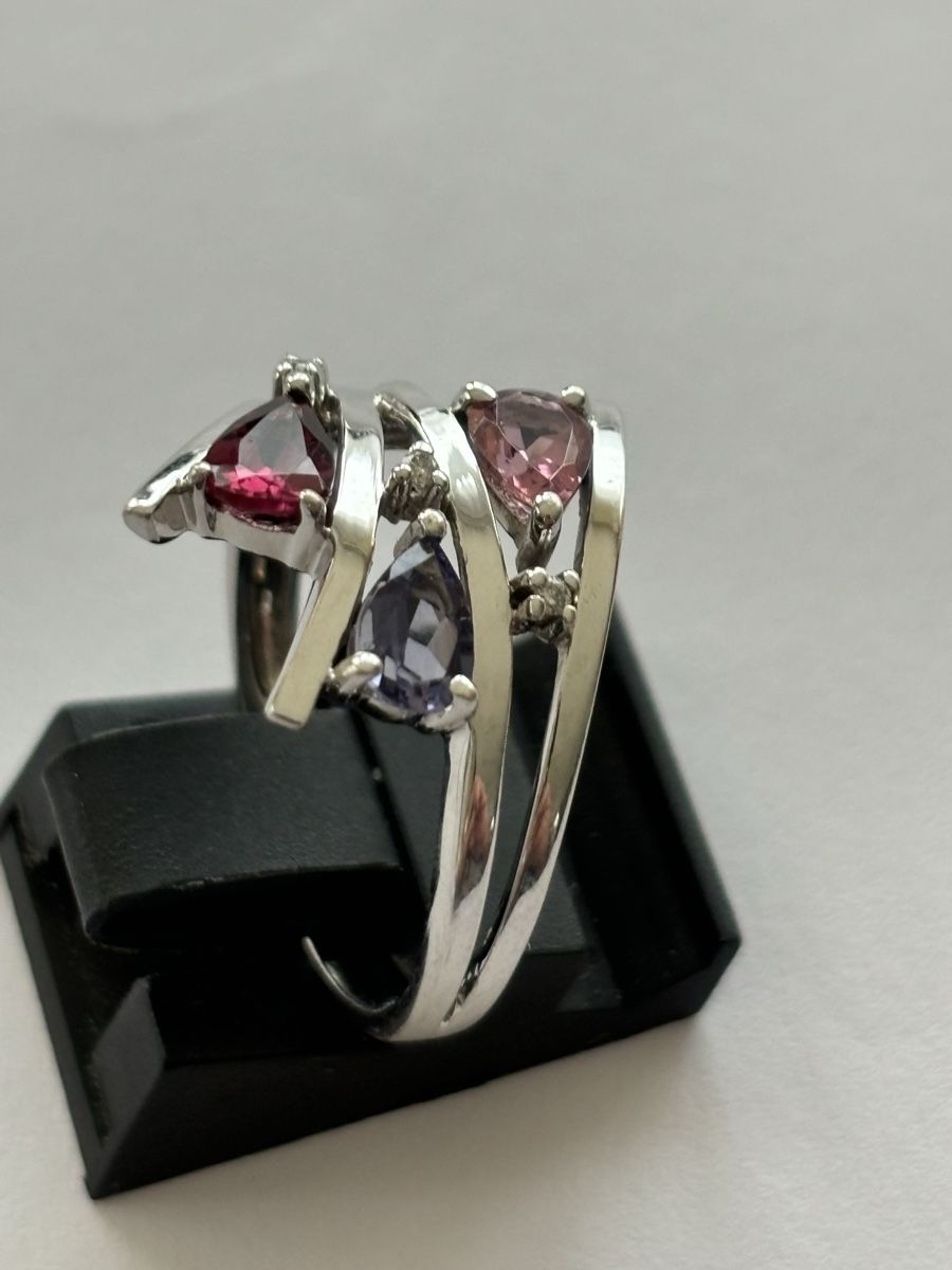 Anelli: Ring Weissgold / Edelsteine 18 Karat – Usato da Langnau am Albis venduto da flusspflege 3