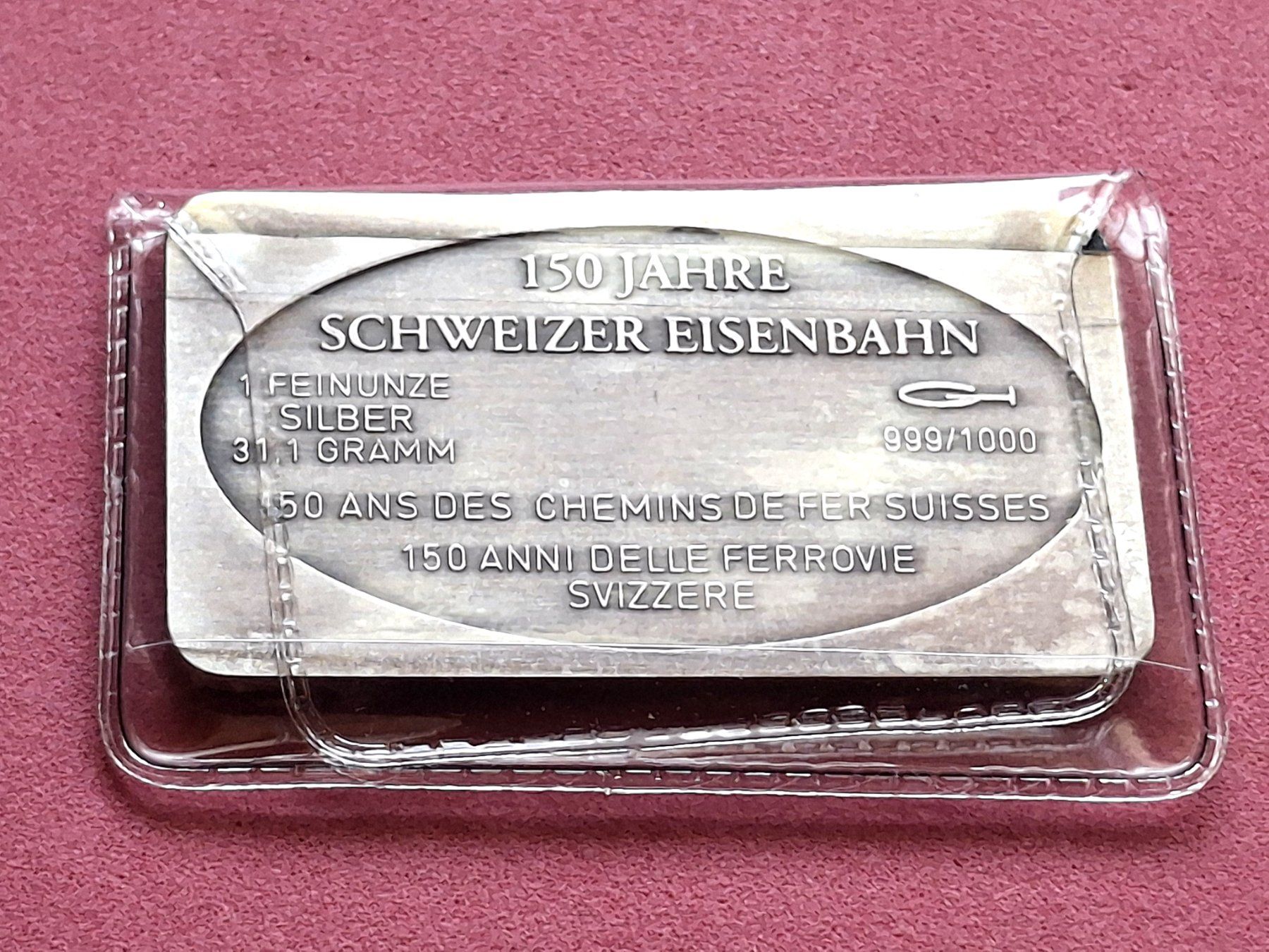 Metalli preziosi: CH EISENBAHN - ROTER PFEIL - OVP – Usato da Boniswil venduto da dpd4coins 1