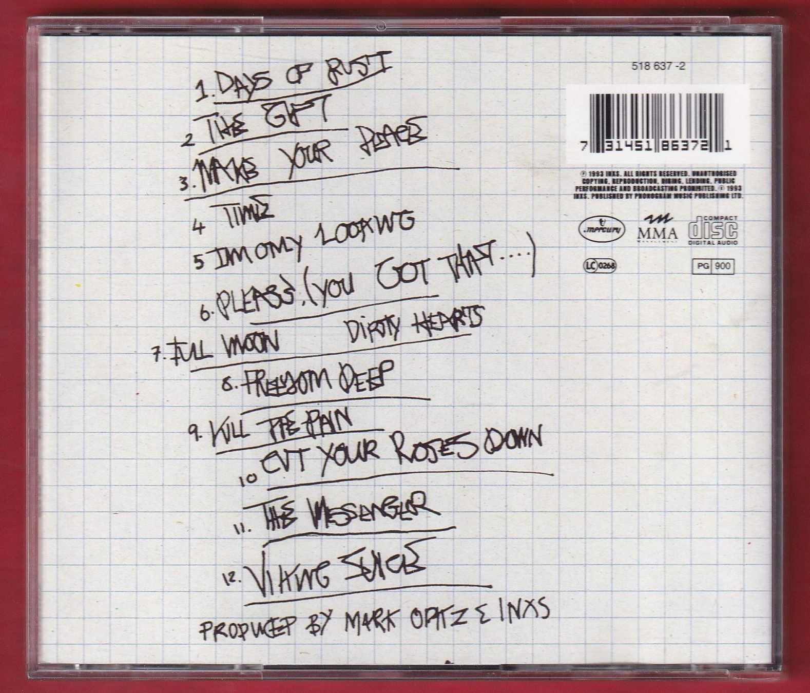 CD: INXS - Full Moon, Dirty Hearts (CD) – Usato da Zürich venduto da Pfluftl2000 1