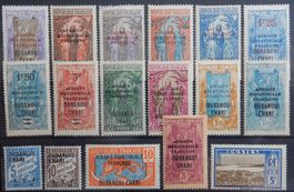 Tschad Franz. Kolonie ex. Kat. 61-79 */gest. 1925/30