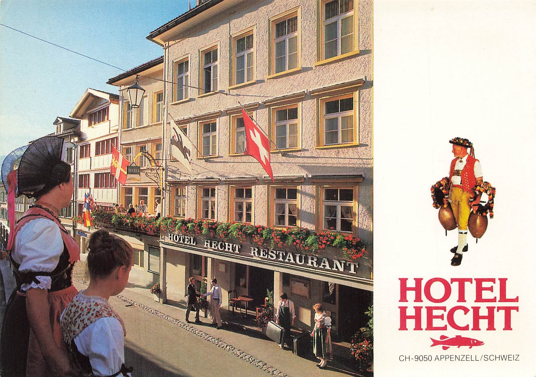 Cartes postales: Hotel Hecht Appenzell – D'occasion à Schwyz par Seffi56