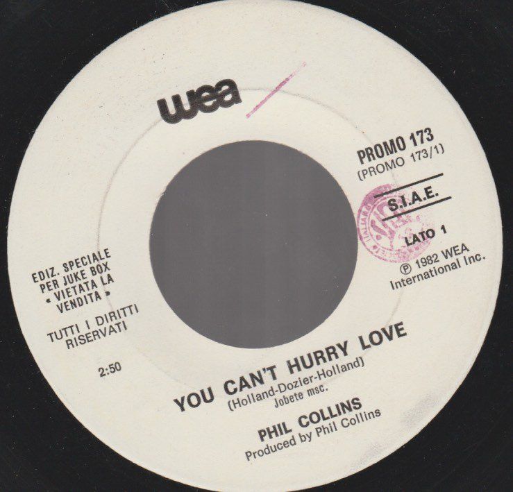 Dischi in vinile: 7 " juke box COLLINS PHIL / PETER SCHILLING YOU CAN'T HURRY – Usato da Vezia venduto da Aquarius_Age