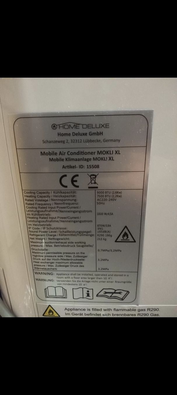 Condizionatori: Mobile Klimaanlage MOKLI XL – Usato da Näfels venduto da ChocolateMuffin 3