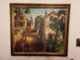 Joseph Edward Duvanel Original Gemälde Öl auf Leinwand
