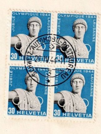 Alle Briefmarken: Schweiz, Olympisches Komitee 1944, – Gebraucht aus Hinteregg von McCharly01 4