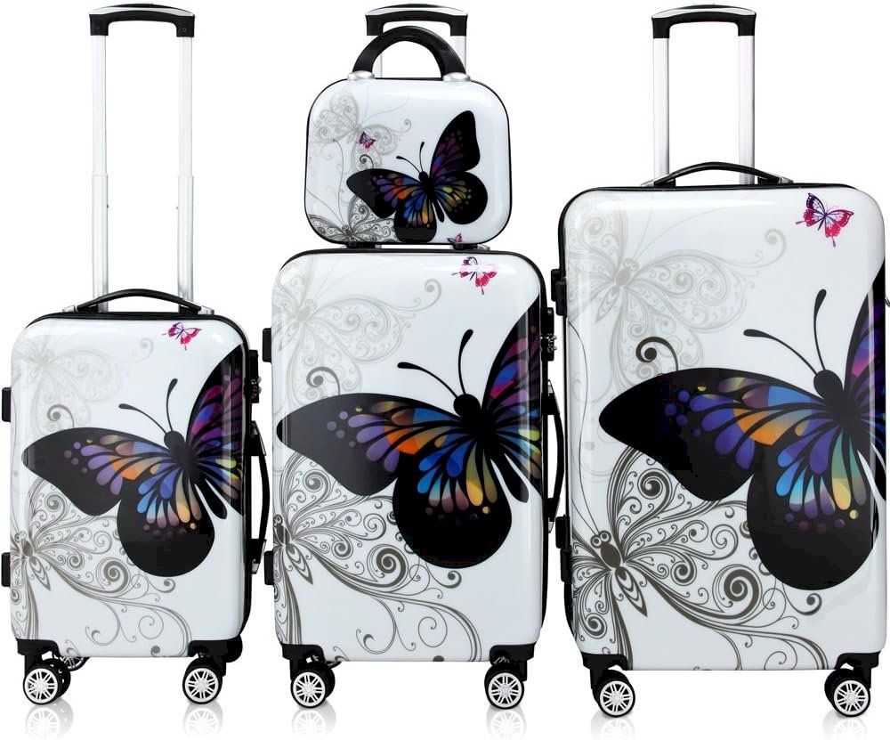 Valigie: 4tlg. Hartschalenkoffer Butterfly – Nuovo e nell'imballaggio originale da Bottighofen venduto da zaap