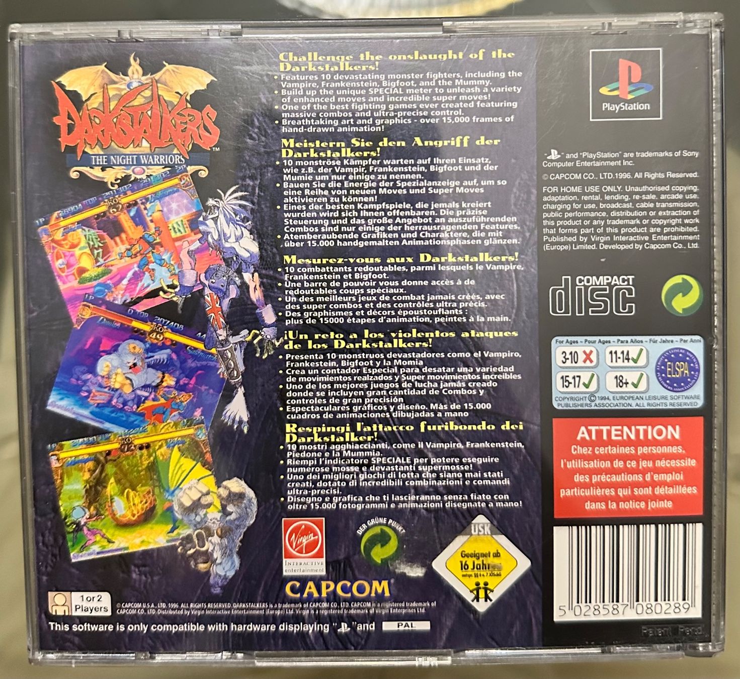 Giochi: Darkstalkers PS1 – Usato da Payerne venduto da gil_92mn 1