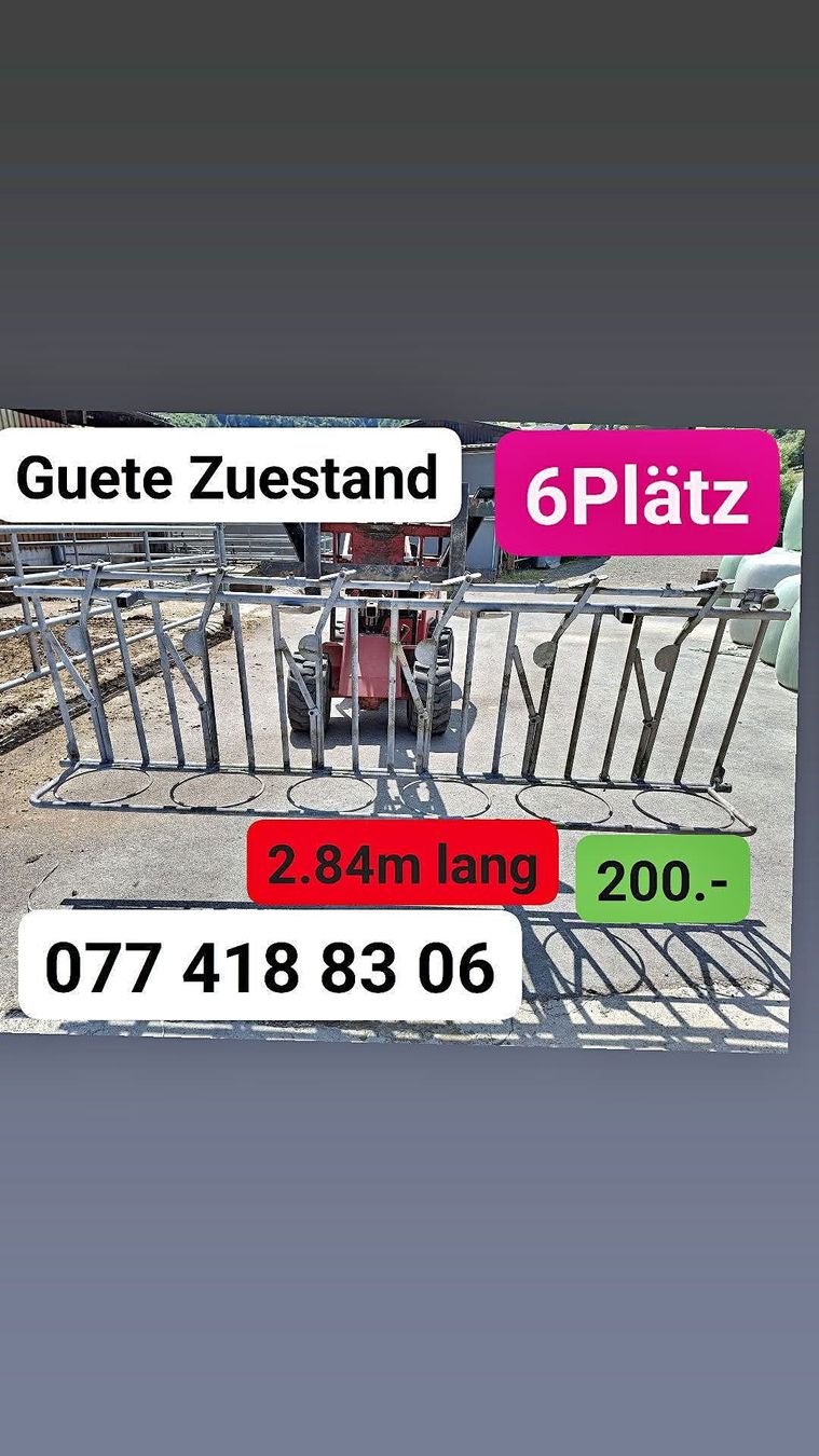 Autres accessoires pour animaux: Kälberfressgitter 6 Plätze – D'occasion à Ederswiler par flu_nws6