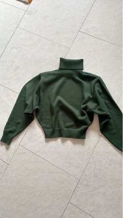 Dunkelgrüner Rollkragenpullover, Grösse M, Top Zustand