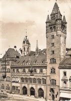 Basel (BS) Rathaus und Martinskirche historische Ansicht G