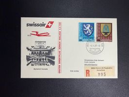 Swissair Erstflugbrief Zürich-Malaga 1981