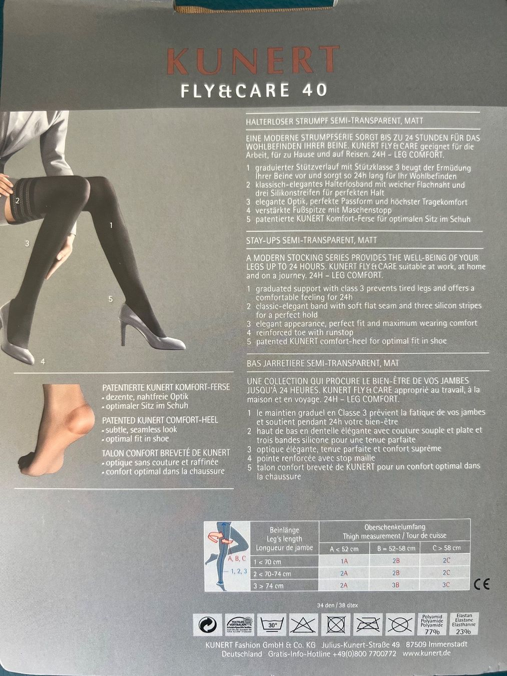 Kunert Strümpfe & Strumpfhosen: Strümpfe KUNERT Fly&Care 40/Cashmere – Neu und originalverpackt aus Zumikon von DamenFashionShop 8