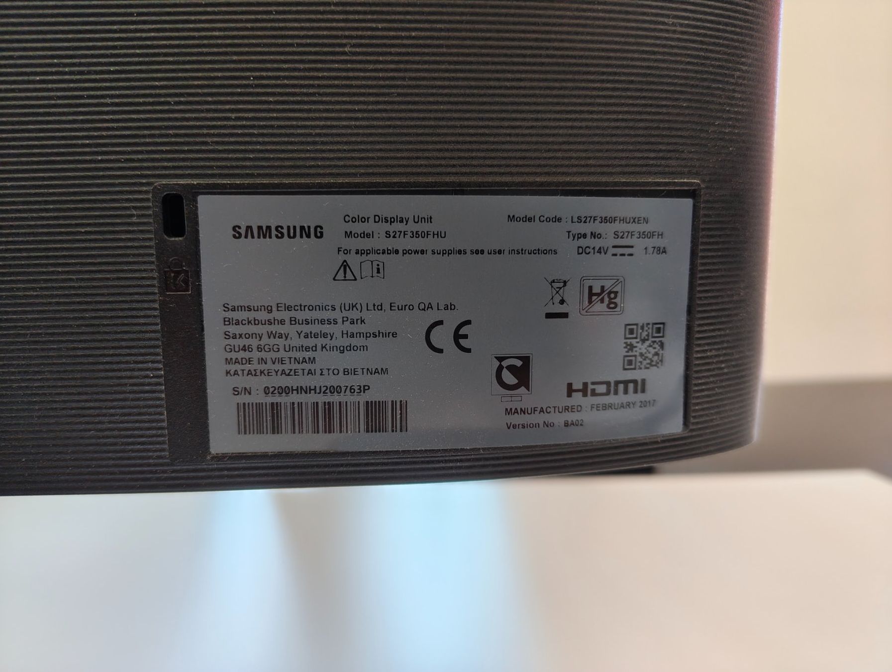 Samsung Monitor: Ecran d'ordinateur Samsung S27F350FHU – Usato da Courtelary venduto da Jpy_CH 1