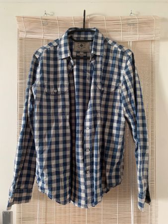 Chemise bleu à carreau homme