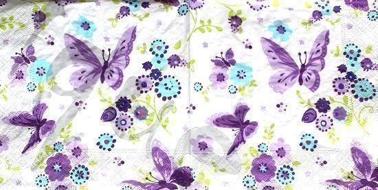 Tovaglioli: Serviette beautiful butterfly (1228) 2Stk. – Nuovo (secondo la descrizione) da Schlatt TG venduto da kreativ-atelier