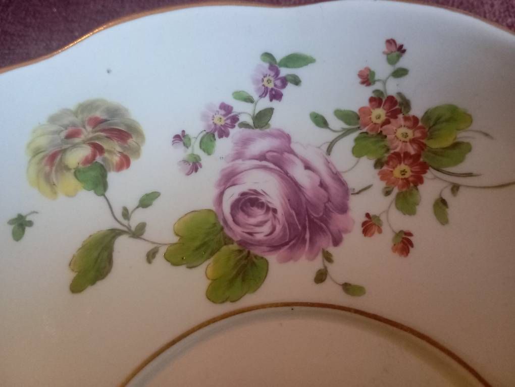 Piatti: Alt Wien Untertasse Porzellan Bindenschild Biedermeier – Usato da Basel venduto da Petergunn 3