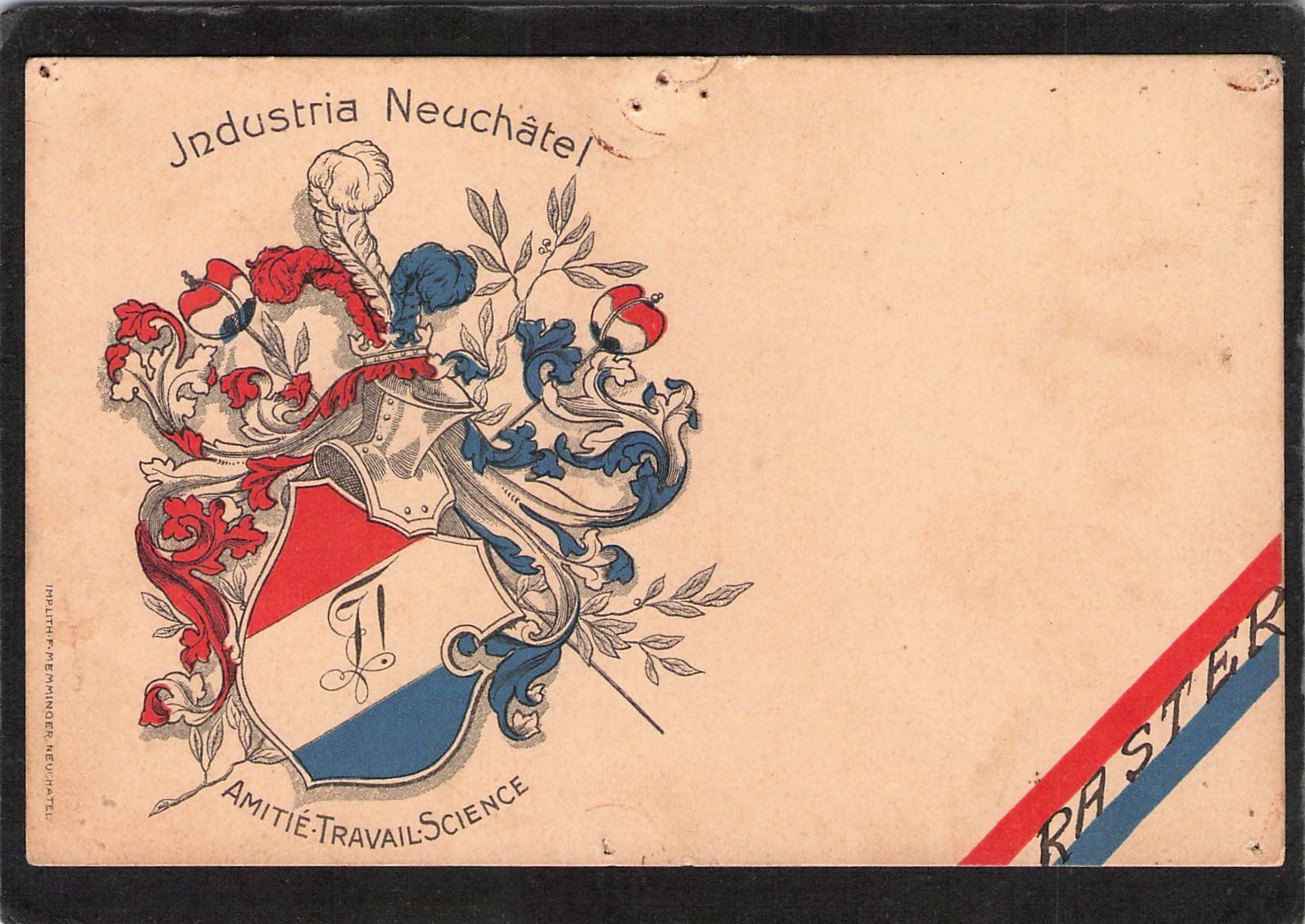 Cartoline postali: Studentenkarte : Industria Neuchâtel – Usato da Reichenburg venduto da ibiza18