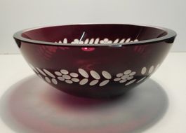 Design Kristall Schale Handarbeit - Geschliffen   9 cm hoch
