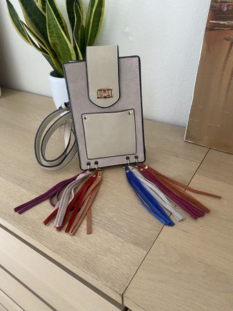 Steve Madden Crossbody Phone Bag with Tassels - Stylish!