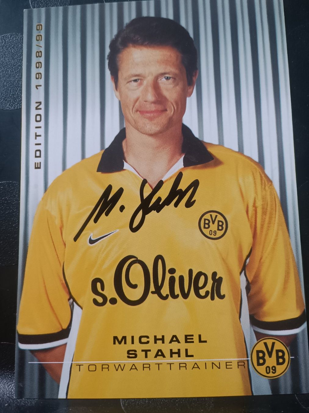 Autographes: Michael Stahl - BVB - Handsignierte alte Karte – D'occasion à Menziken par Artographs