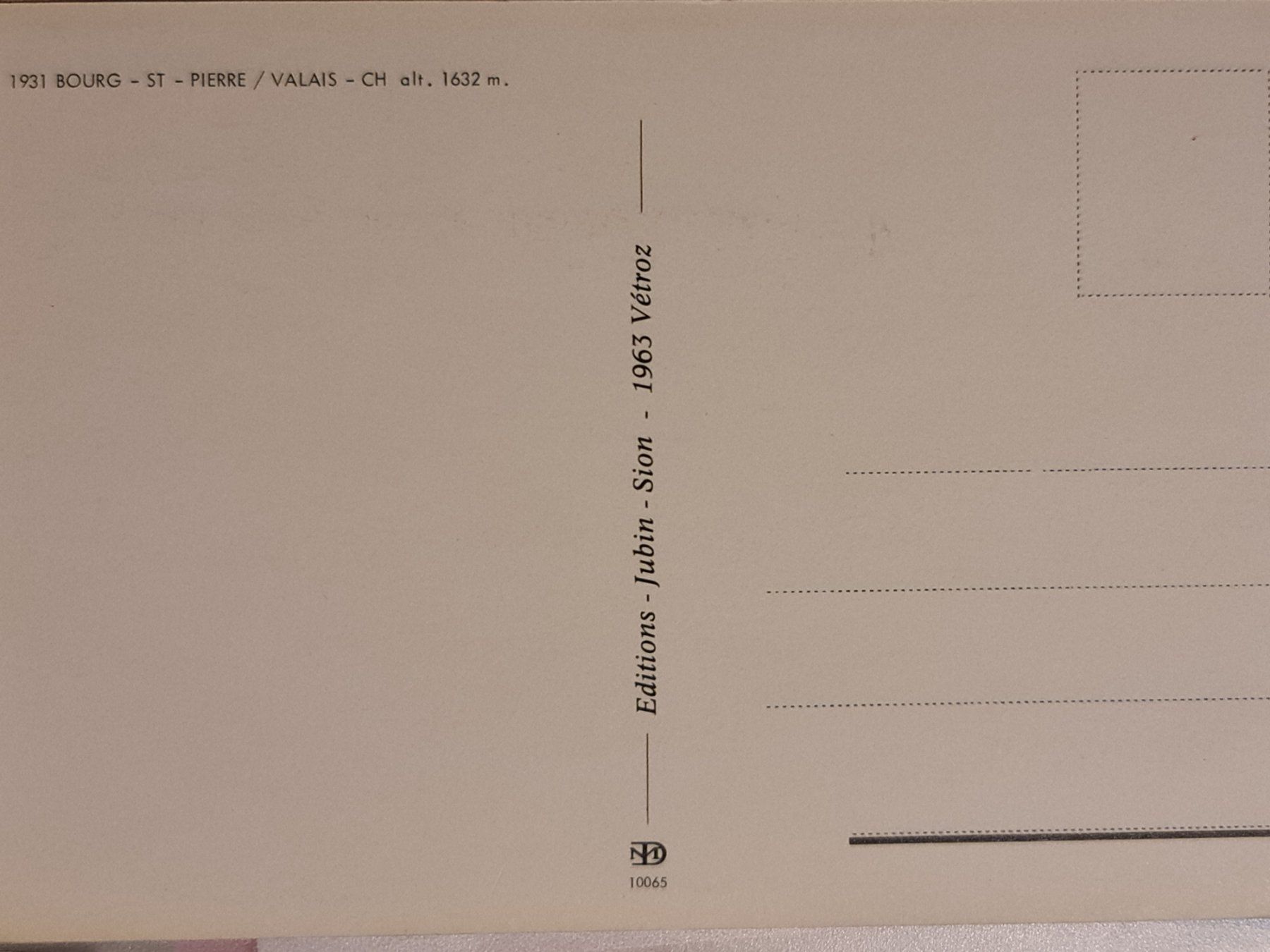Cartoline postali: Postkarte Bourg-St-Pierre Wallis – Usato da Dintikon venduto da Vexi 1