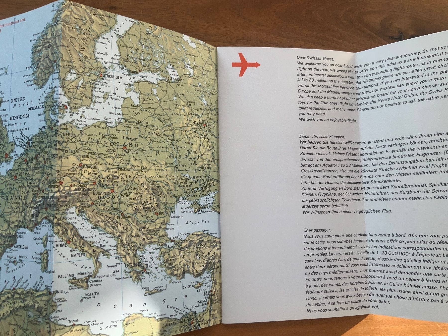 Cartine & Atlanti: Swissair Routenplan 1970s – Usato da Maur venduto da 20hcodracir11 3