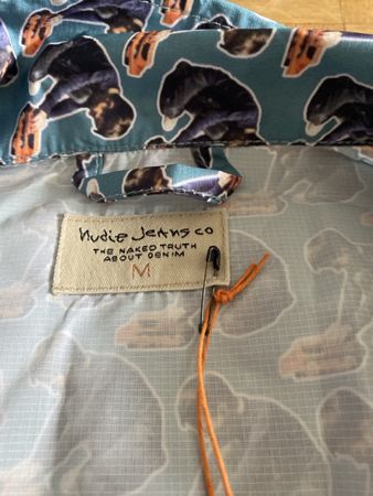 Nudie Jeans Co Coach Jacket gemustert blau Grösse M neu