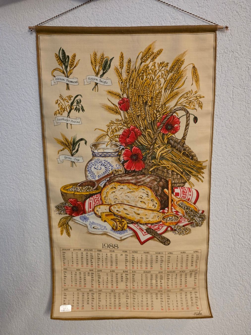 Kalender: Reinleinen Wandkalender von 1988 – Neu (gemäss Beschreibung) aus Schalunen von BSSOL
