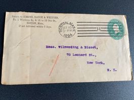 alter Briefumschlag abgesandt von Boston 1894 (Antik)