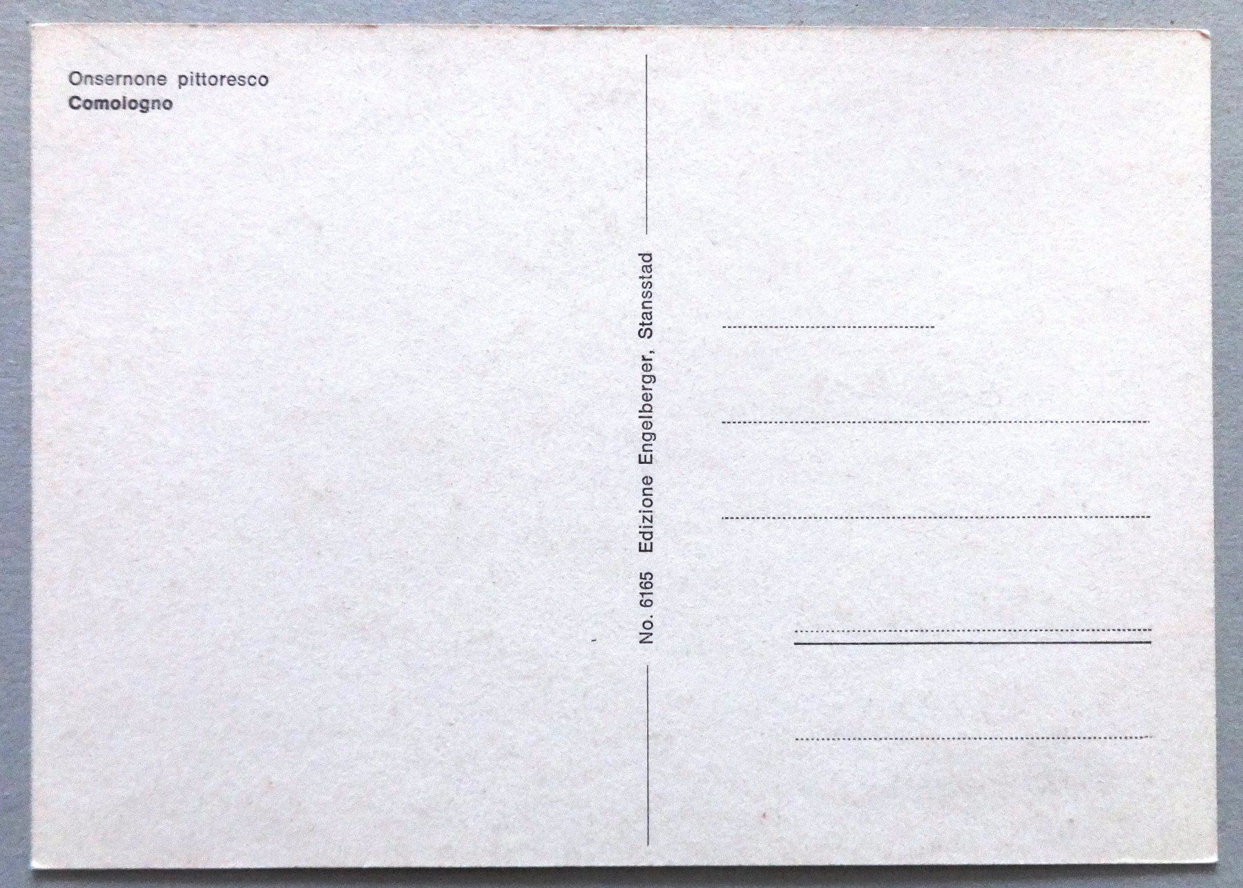 Cartes postales: Comologno, Valle Onsernone – D'occasion à Fétigny par Billy2miny 1