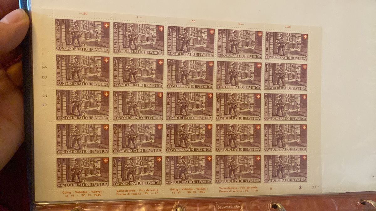 Tutti i francobolli: Historische Briefmarken Konvolut CH 1949 – Usato da Geroldswil venduto da Fiury