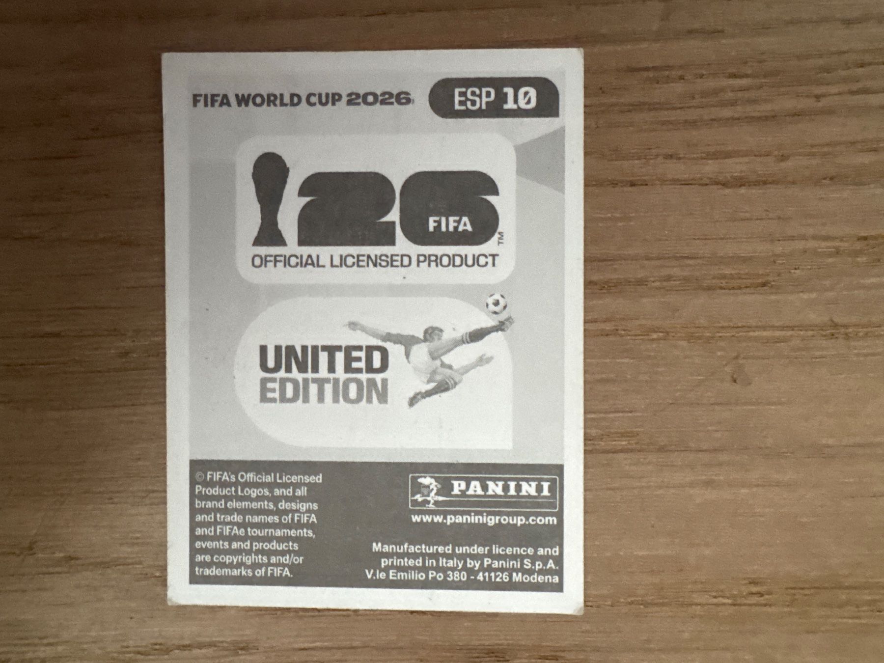 Panini Sammelbilder & Trading cards: Panini 2026 ESP 10 – Gebraucht aus Lausanne von FabienA 1