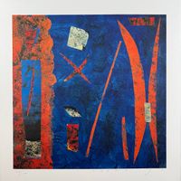 Sergio Tappa (1950) Abstrakte Lithographie Handsigniert