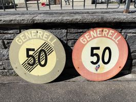 Verkehrsschild Generell 50 - Konvolut 2 Stück